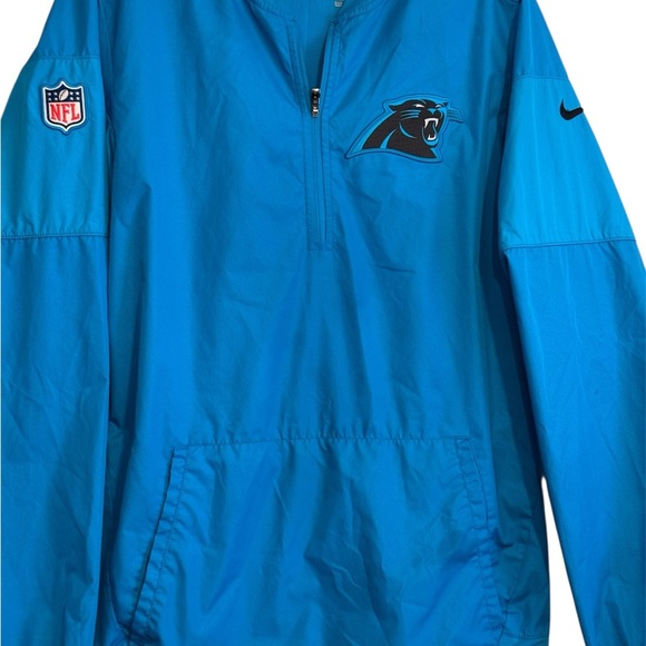 Nike NFL Men's Carolina Panthers Sideline Dri-FIT Half-Zip Pullover - Picture 2 of 6